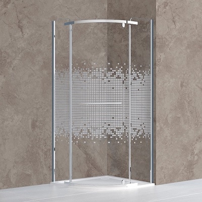 ARDIS TUŠ KABINA polukružna JEDNOKRILNA 80x80x195cm crom profil/pr.staklo 6mm